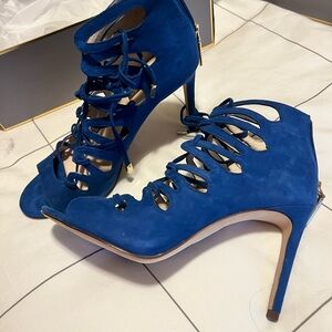 Louise et Cie Royal Blue Lace-Up Heels